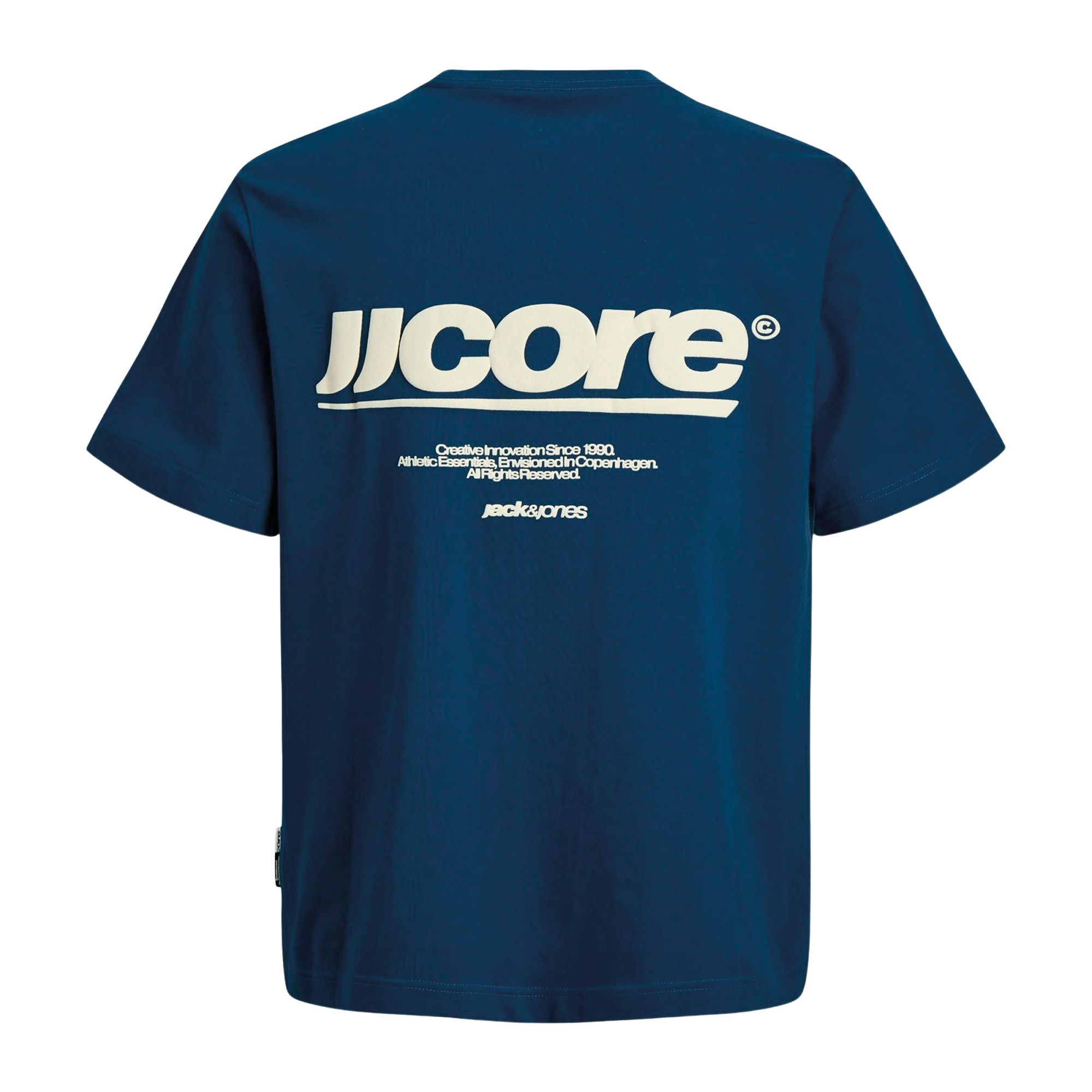 Jack & Jones Club Back Text Print SS Shirt Heren (plussize
